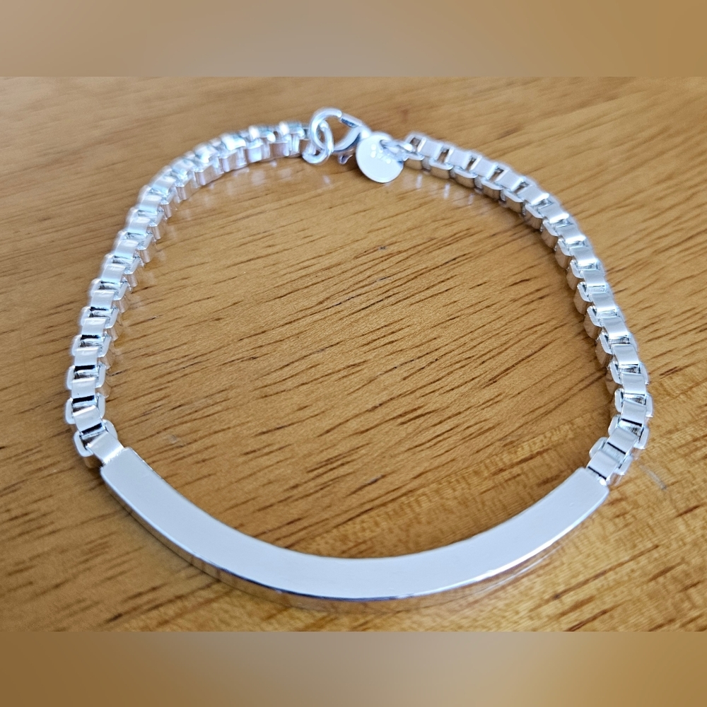 🌴.925 silver engraveable bracelet